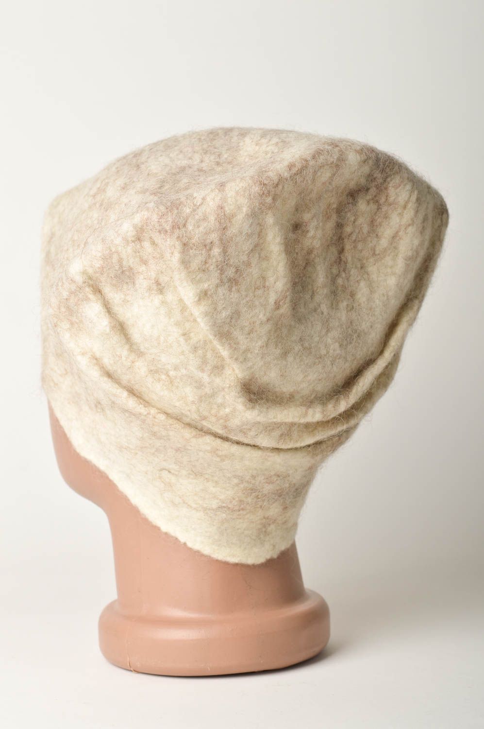Kopfbedeckung Damen Handmade warme Mütze Accessoires für Frauen Damen Mütze hell foto 5