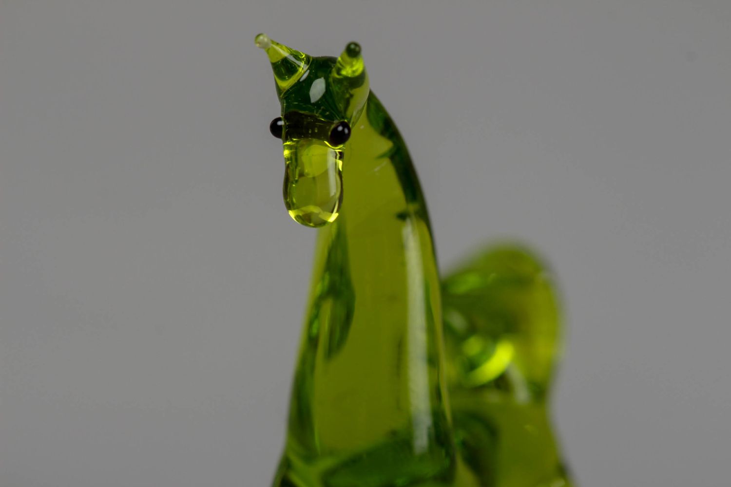 Handmade kleine Statuette aus Glas in Lampwork Technik Pferd foto 3
