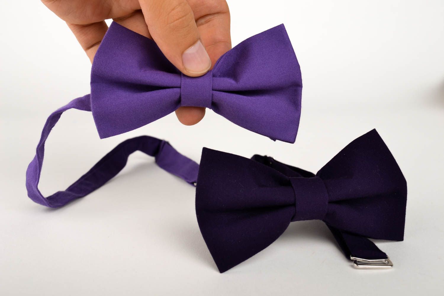 Handmade male accessories stylish lilac bow ties 2 designer bow ties photo 5