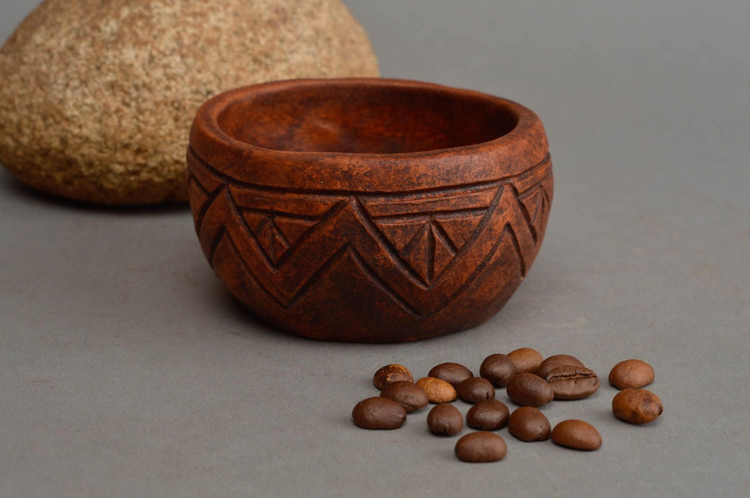 Small handmade ceramic bowl designer clay bowl pottery kitchenware ideas photo 1