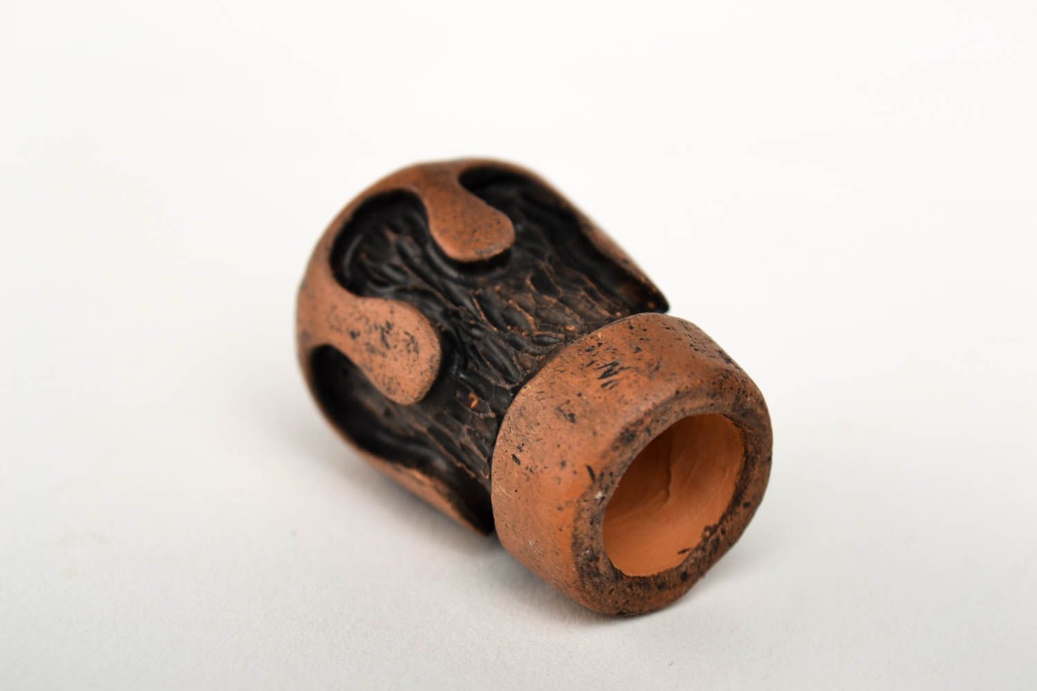 Keramik Pfeife handmade Ton Pfeife Accessoire für Männer Tabak Pfeife stilvoll foto 5