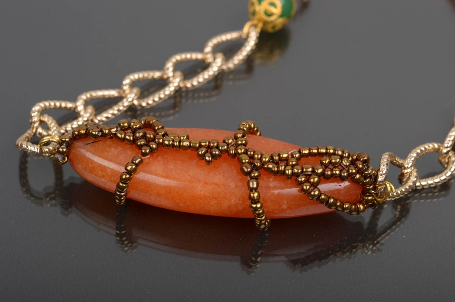 Stylish designer necklace handmade necklace natural stone jewelry cute gift photo 3