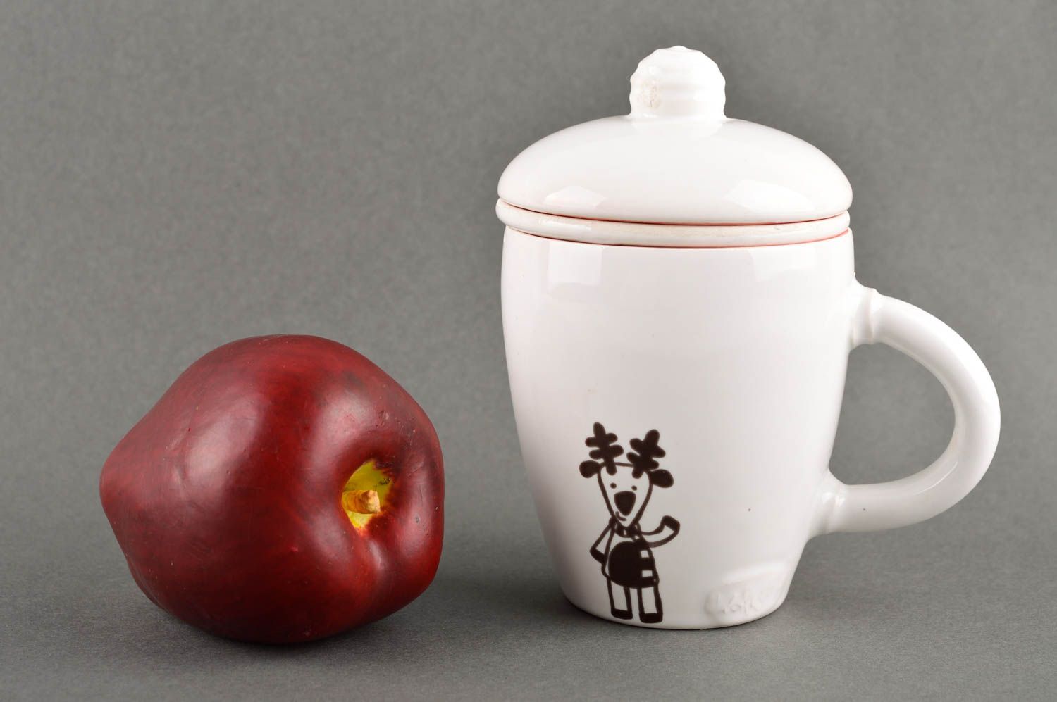 Handmade Keramik Tasse schöne Teetasse Geschirr aus Ton mit Griff ungewöhnlich foto 1
