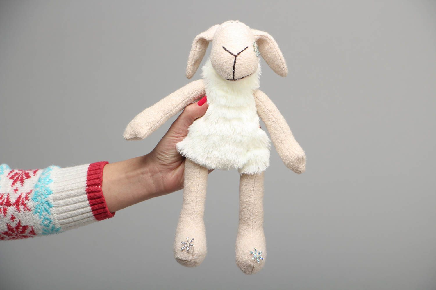 Handmade textile soft toy Sheep photo 4