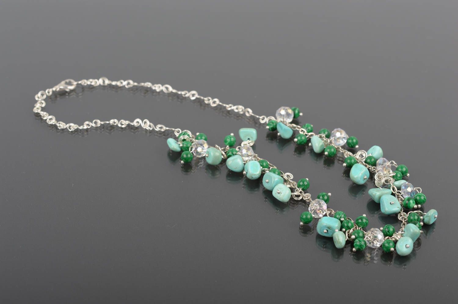 BUY Stylish handmade beaded necklace stone necklace designs bead ...
