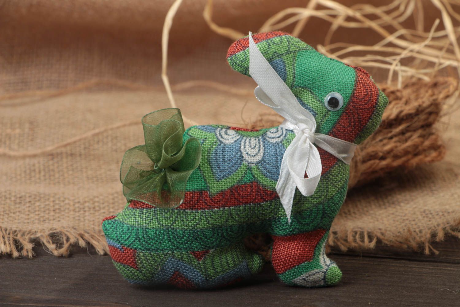Handmade Designer Kuscheltier Kaninchen aus Baumwolle schön süß für Kinder foto 1
