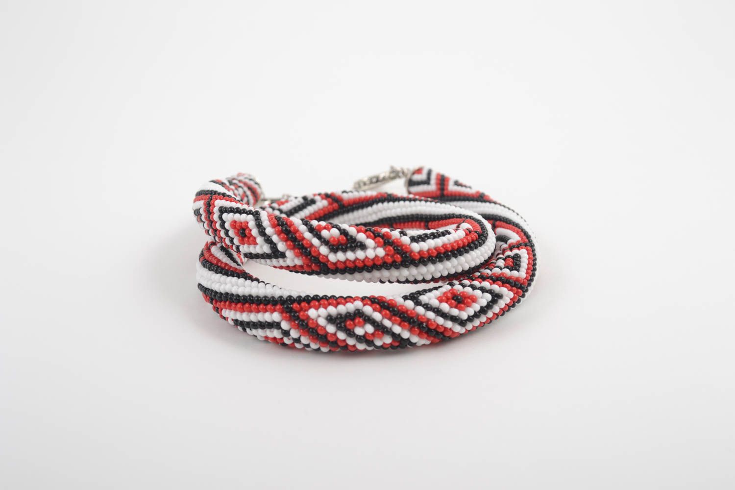 Collar hecho a mano de abalorios checos regalo original collar para mujeres foto 4
