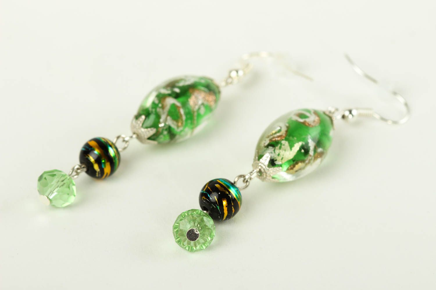 Glass earrings handmade long earring fashion earrings stylish jewelry for girls photo 4