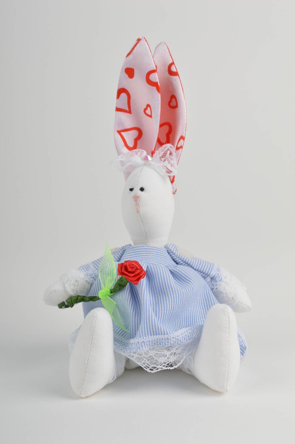 Авторская игрушка ручной работы игрушка заяц стильный подарок для ребенка и дома фото 2