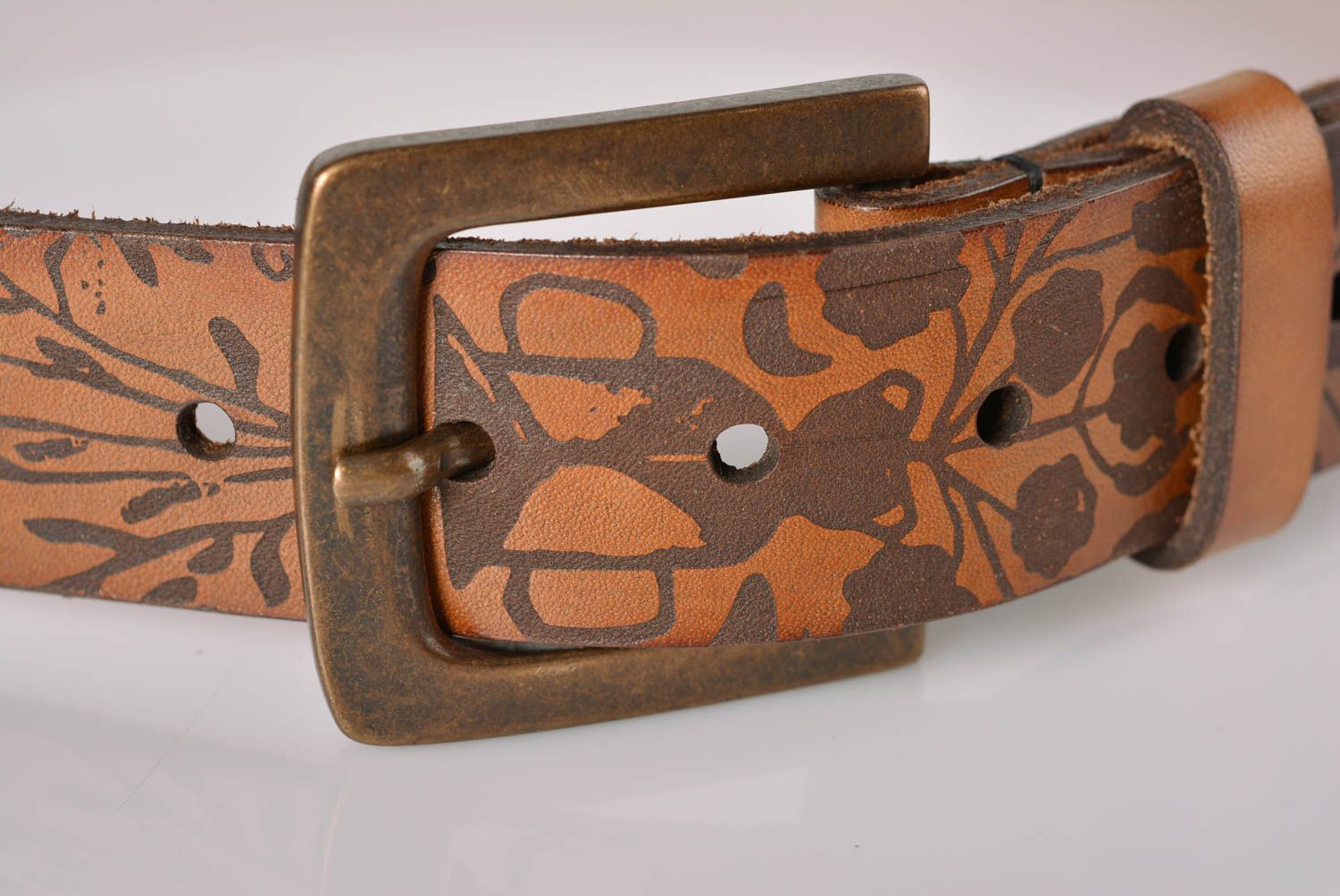 Mens belt handmade leather goods accessories for men designer belts gift for him photo 2