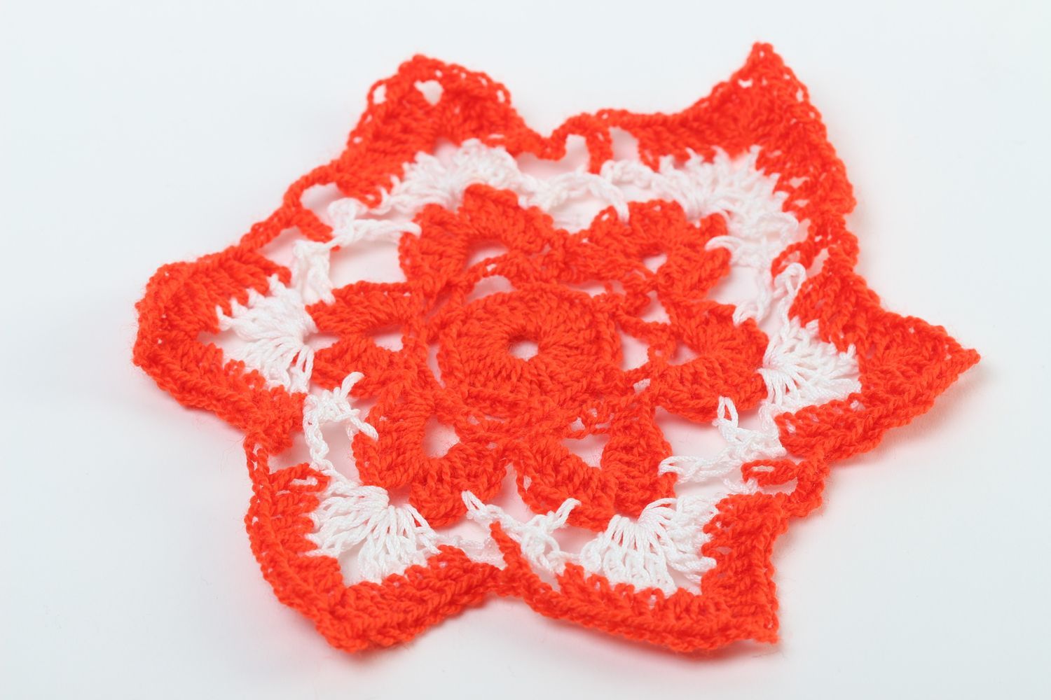 Flor tejida al crochet artesanal accesorio de bisutería regalo original foto 2