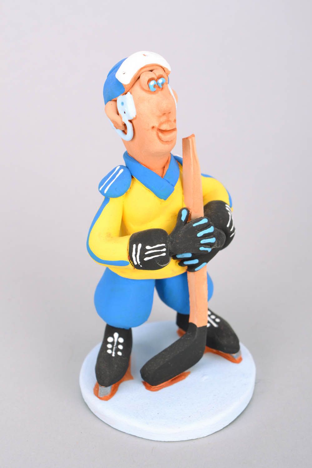 Homemade unusual figurine Hockey Player photo 3