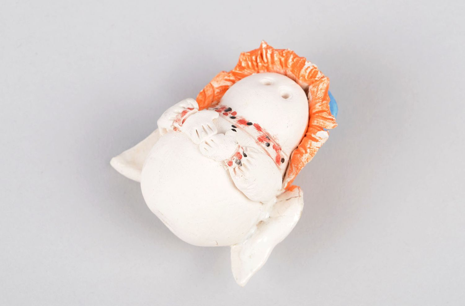 Bemalte schöne Engel Figur handmade Haus Deko Keramik Figur künstlerisch foto 2