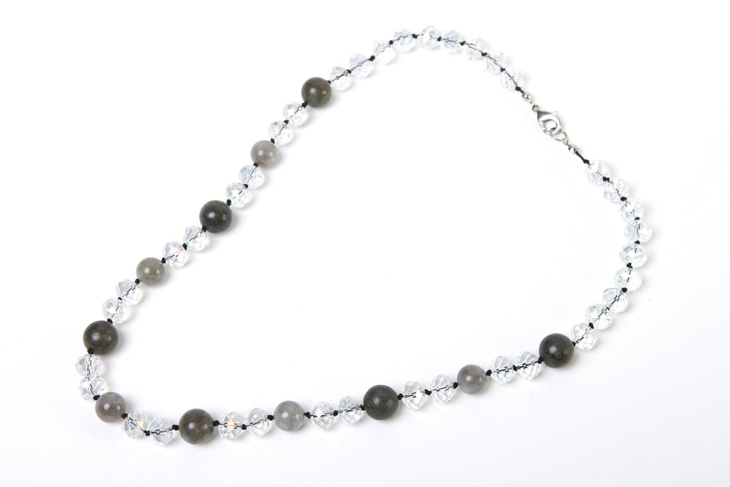 Halskette Frauen handgefertigt Damen Accessoire effektvoll Perlen Schmuck foto 2