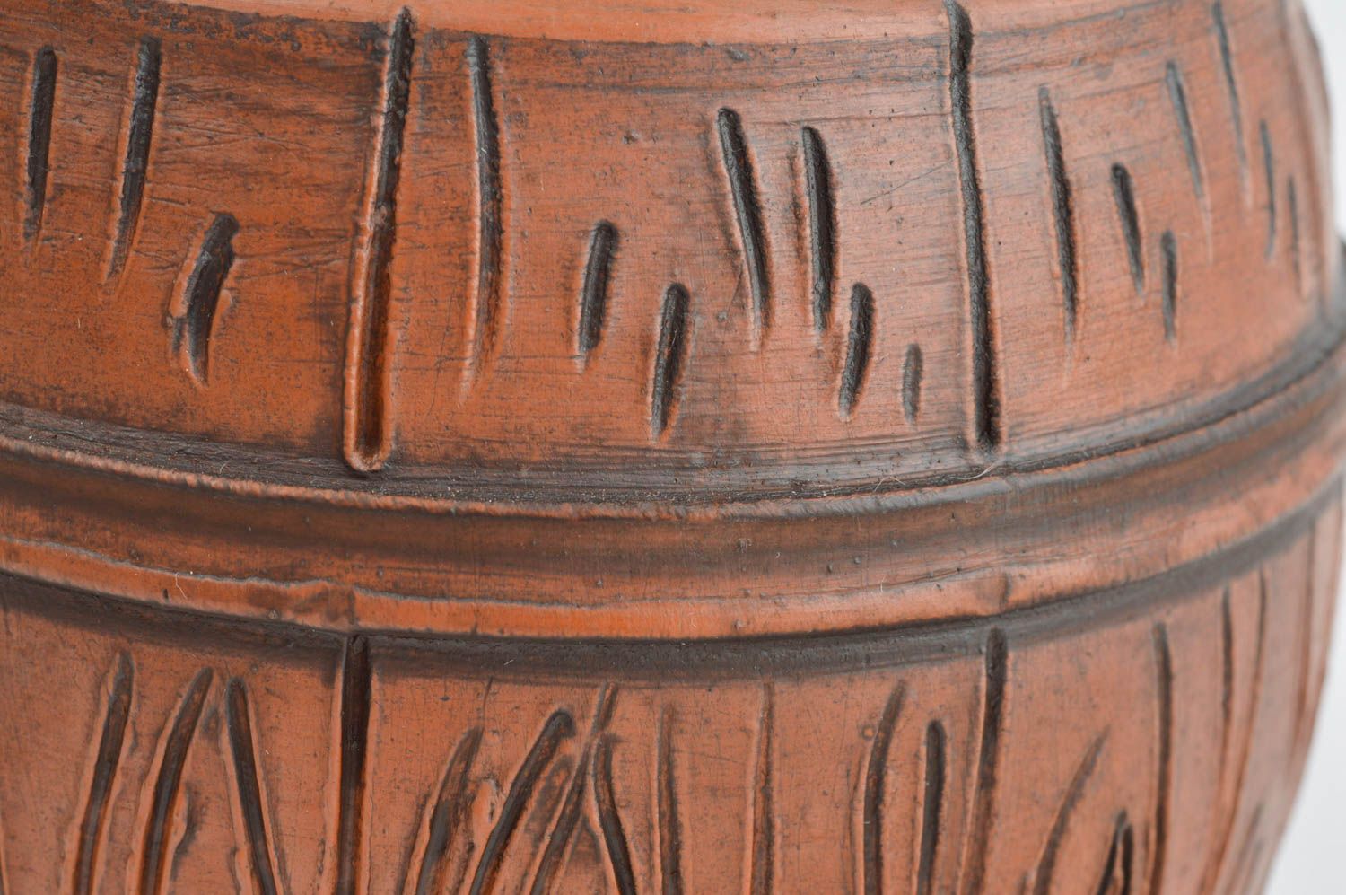 Bote para miel hermoso hecho a mano vasija de barro utensilio de cocina  foto 5