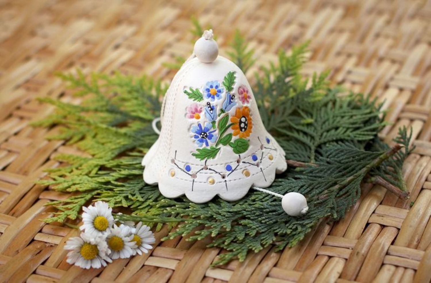 Keramik Glöckchen Blumenstrauß foto 4