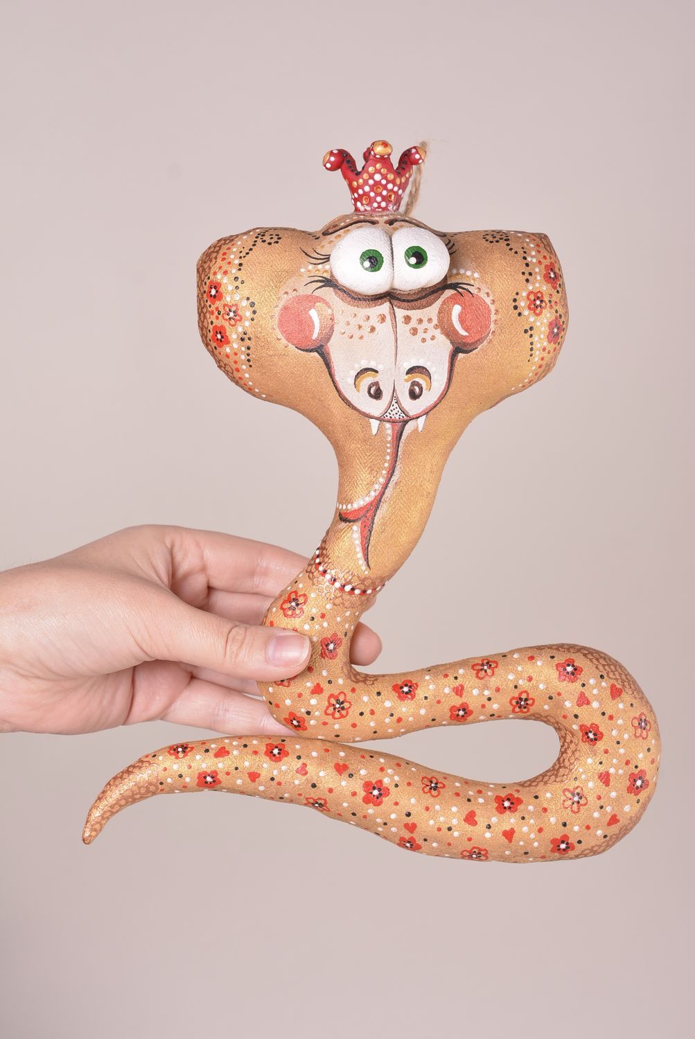 Muñeco de peluche hecho a mano decoración de interior regalo original Serpiente foto 2