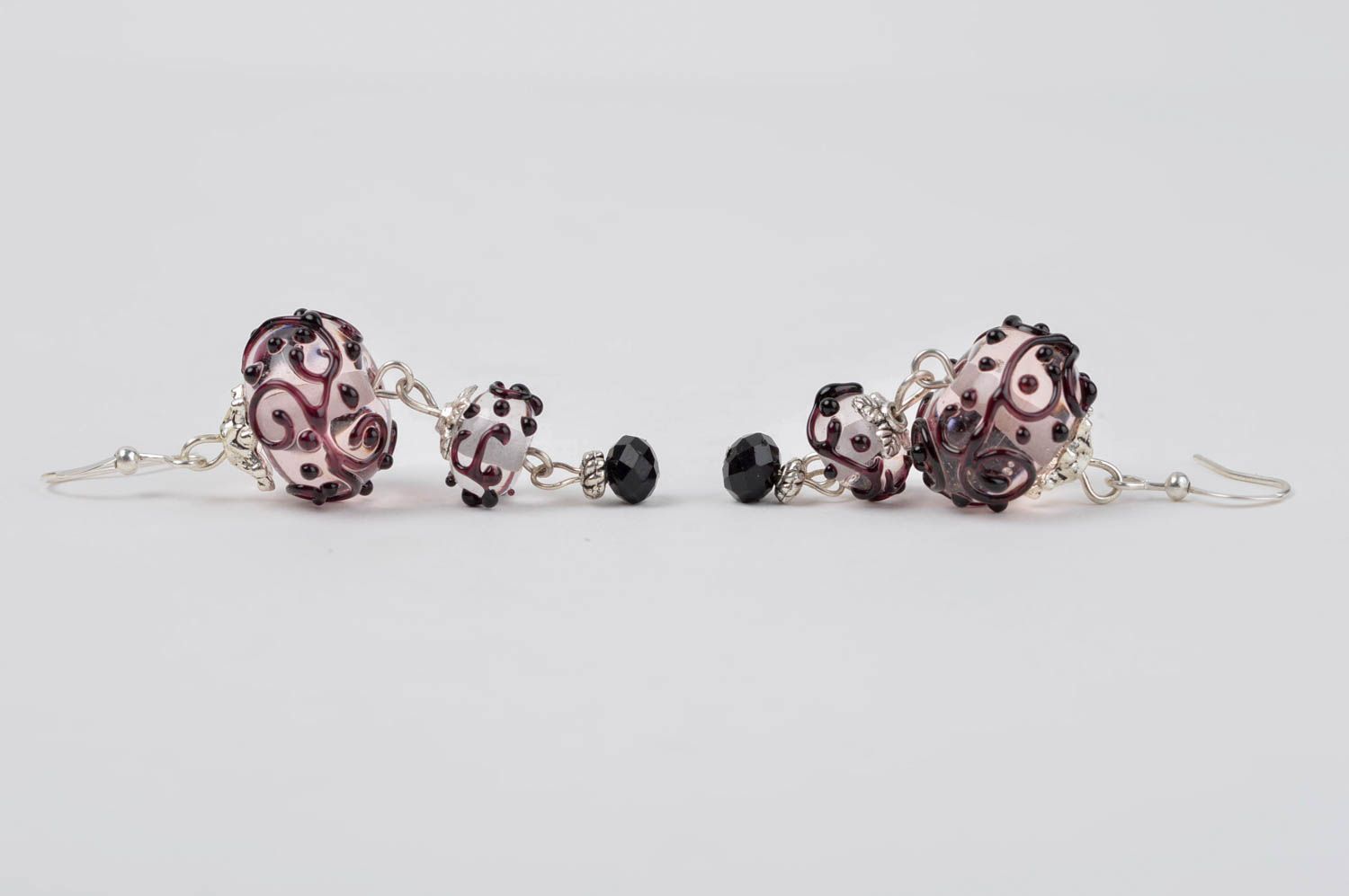 Handmade glass earrings beautiful jewellery fashion trends accessories for girls photo 2