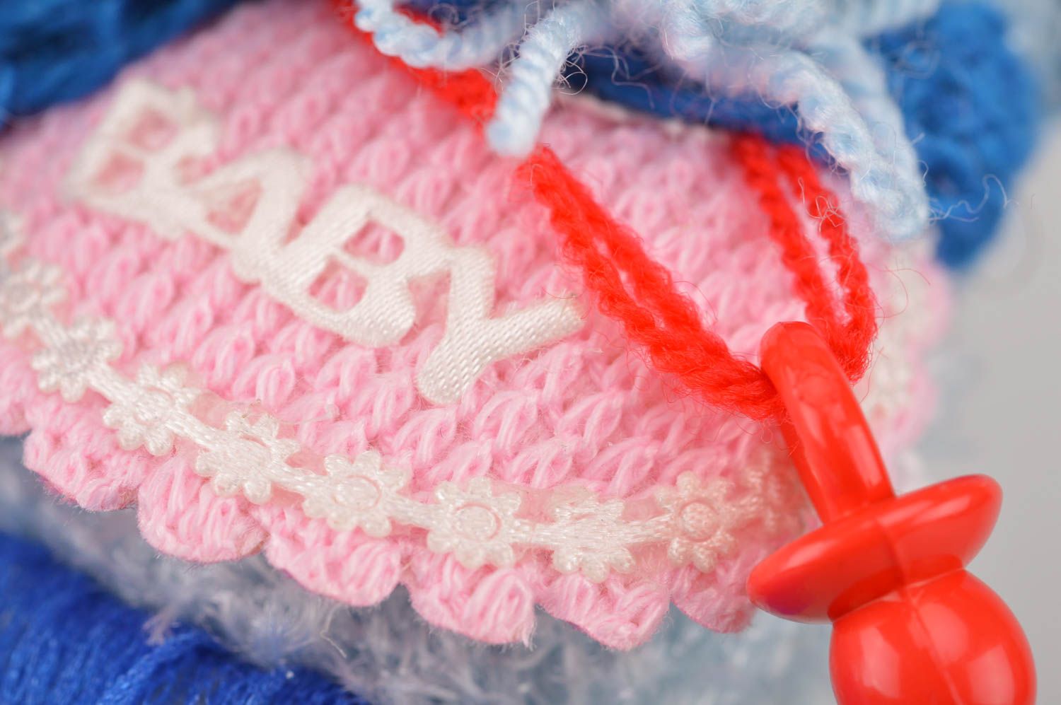 Jouet tricoté brebis décoratif fait main original joli cadeau pour enfant  photo 2
