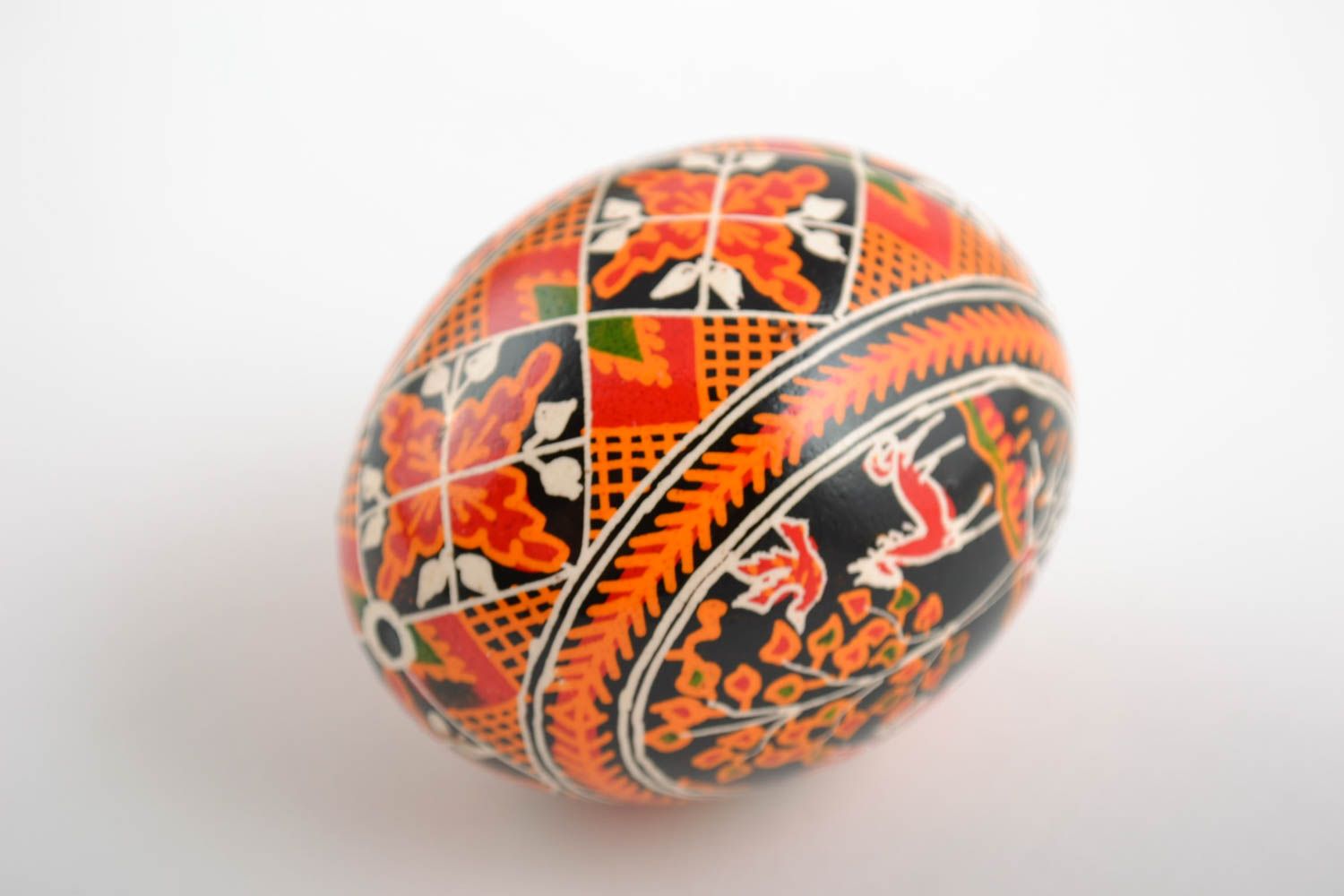 Куриное пасхальное яйцо расписанное акриловыми красками ручной работы авторское фото 4