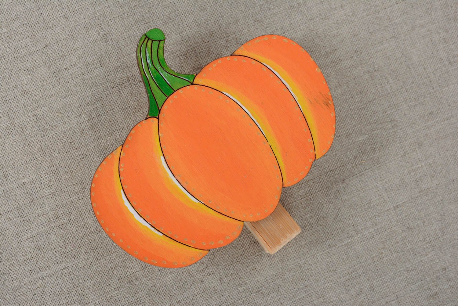 Wooden peg Pumpkin photo 1
