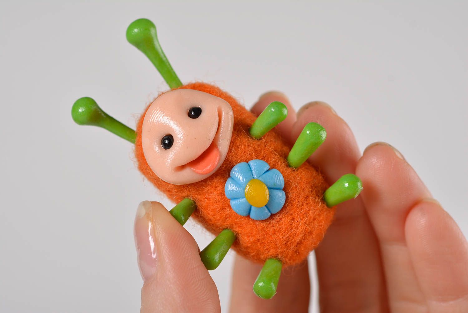 Spiel Figur Filz Spielzeug Handmade Miniatur Figur mini Spielzeug Insekt schön foto 5