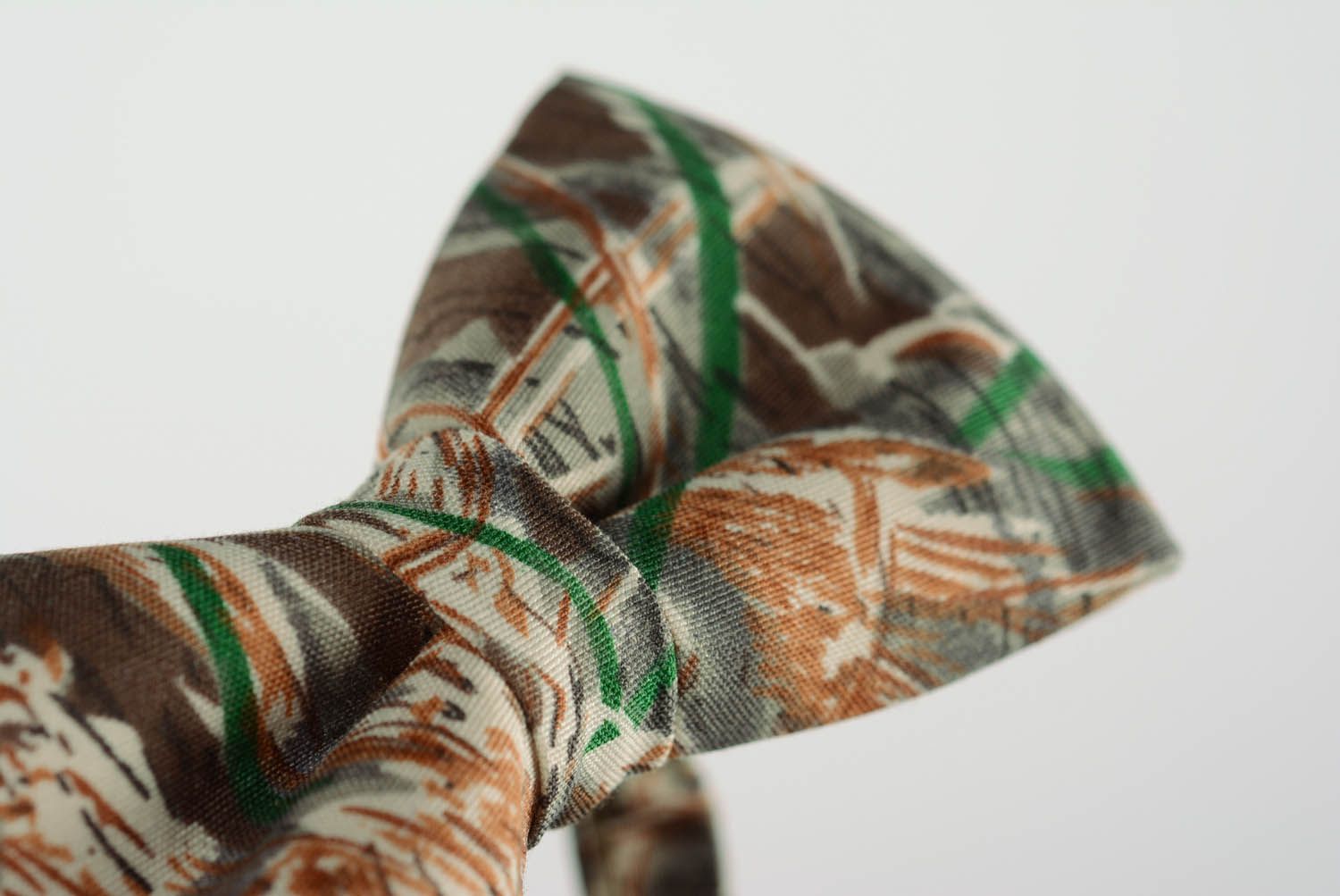 Braune Fliege Krawatte aus Textil Für Jäger foto 4