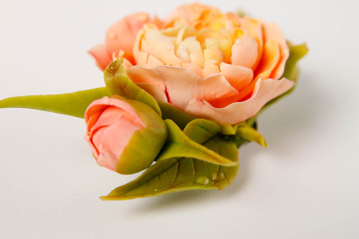 Handmade Blumen Brosche Designer Schmuck stilvolles Accessoire Geschenk für Frau foto 4