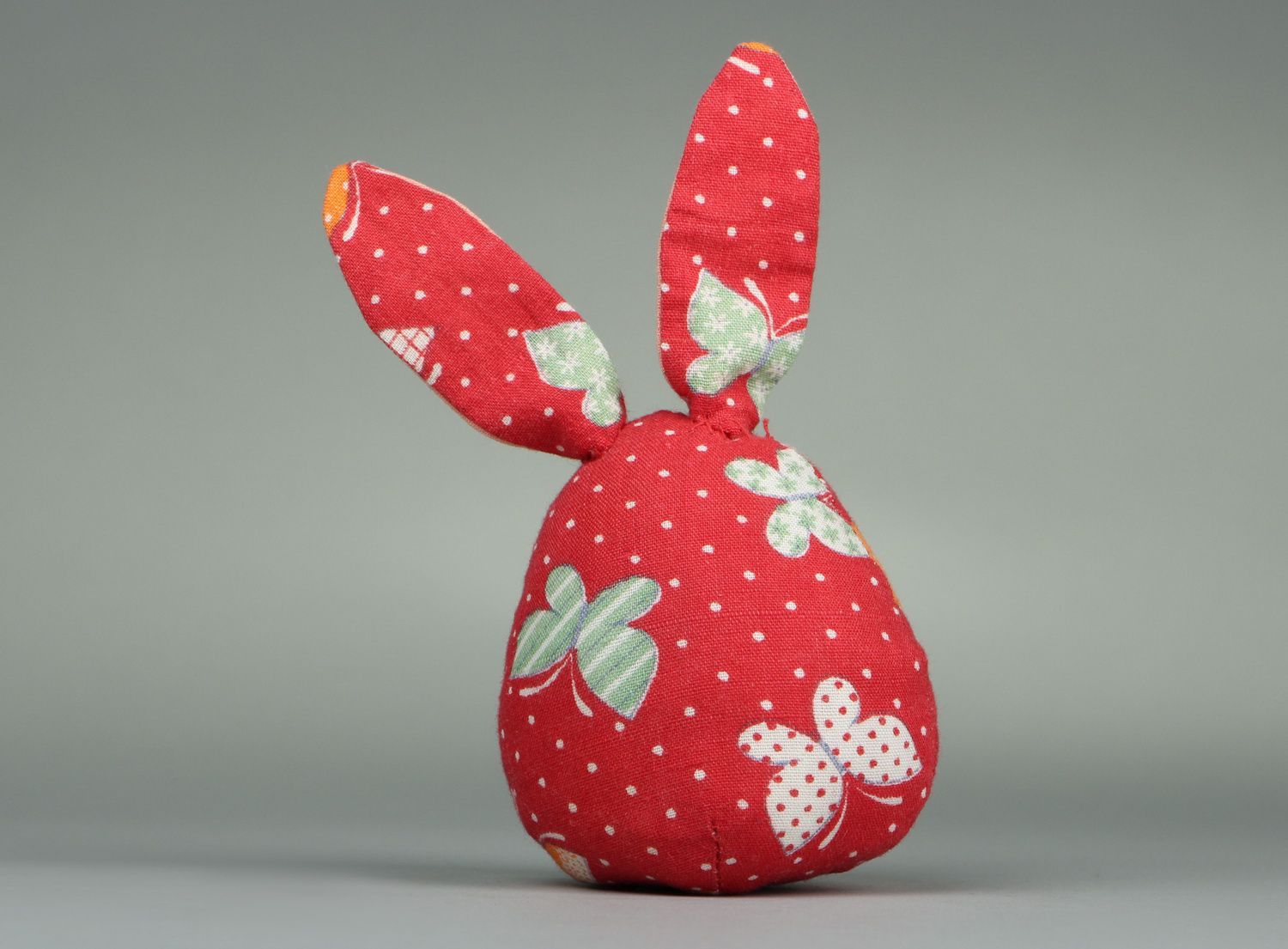Handmade fabric toy Hare photo 4