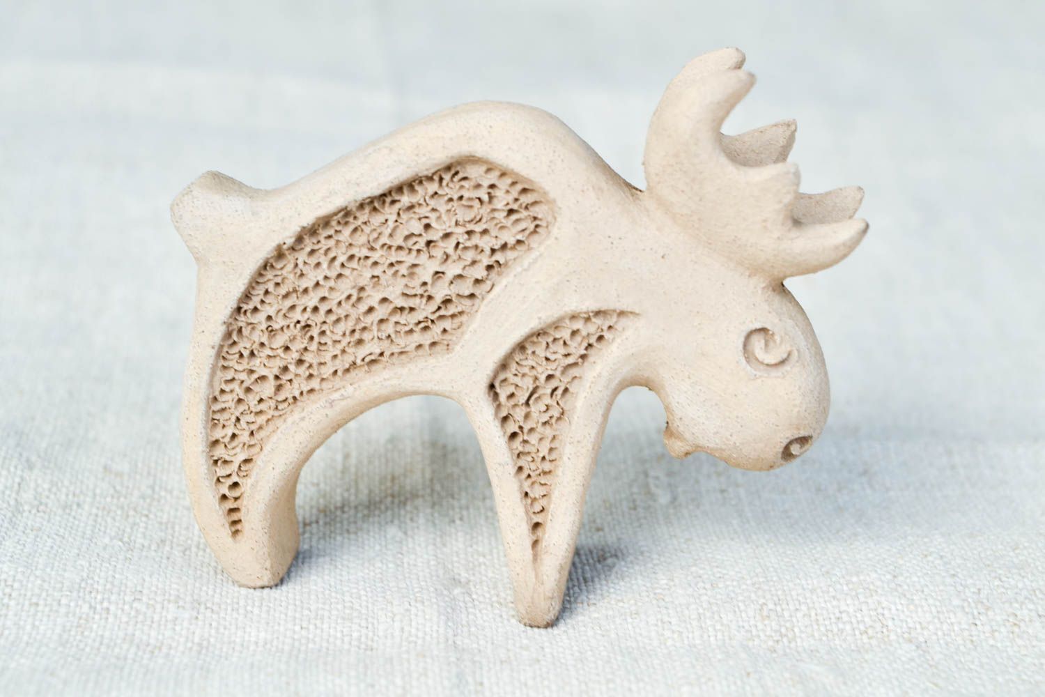 Керамическая свистулька ручной работы лось глиняная игрушка свистулька из глины фото 3
