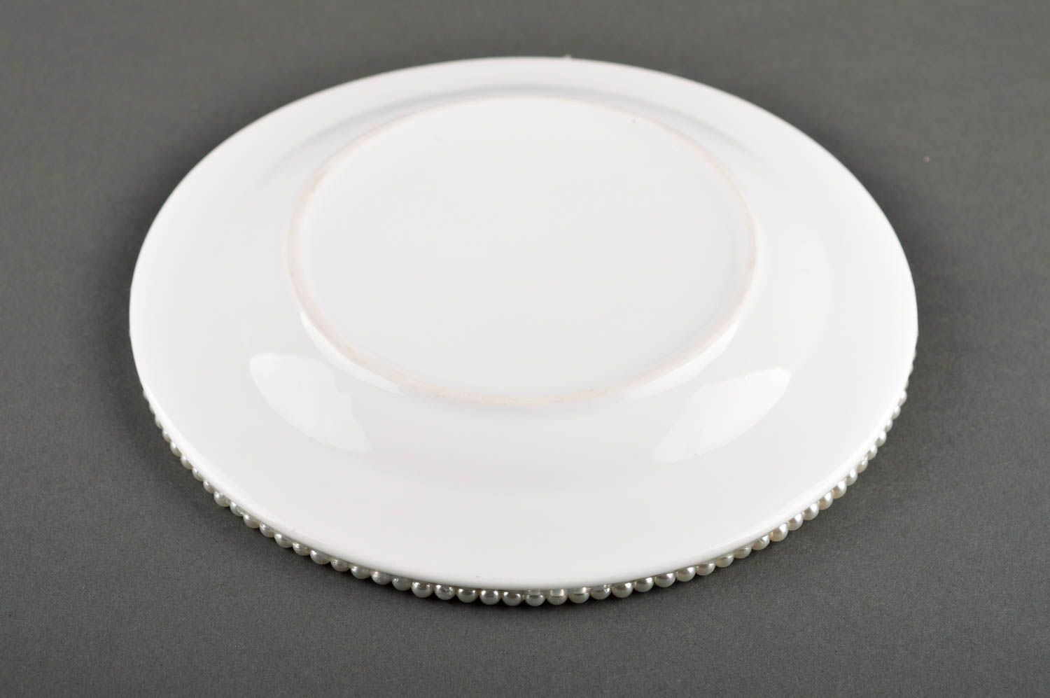 Декоративная тарелка ручной работы керамическая тарелка декор для дома фото 5