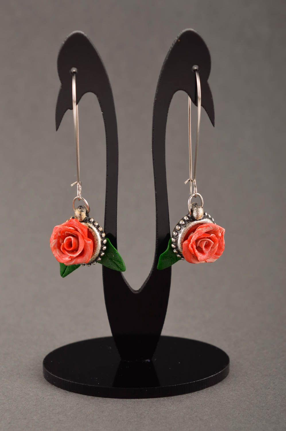 Handmade jewelry clay earrings designer earrings unusual gift women fashion photo 1