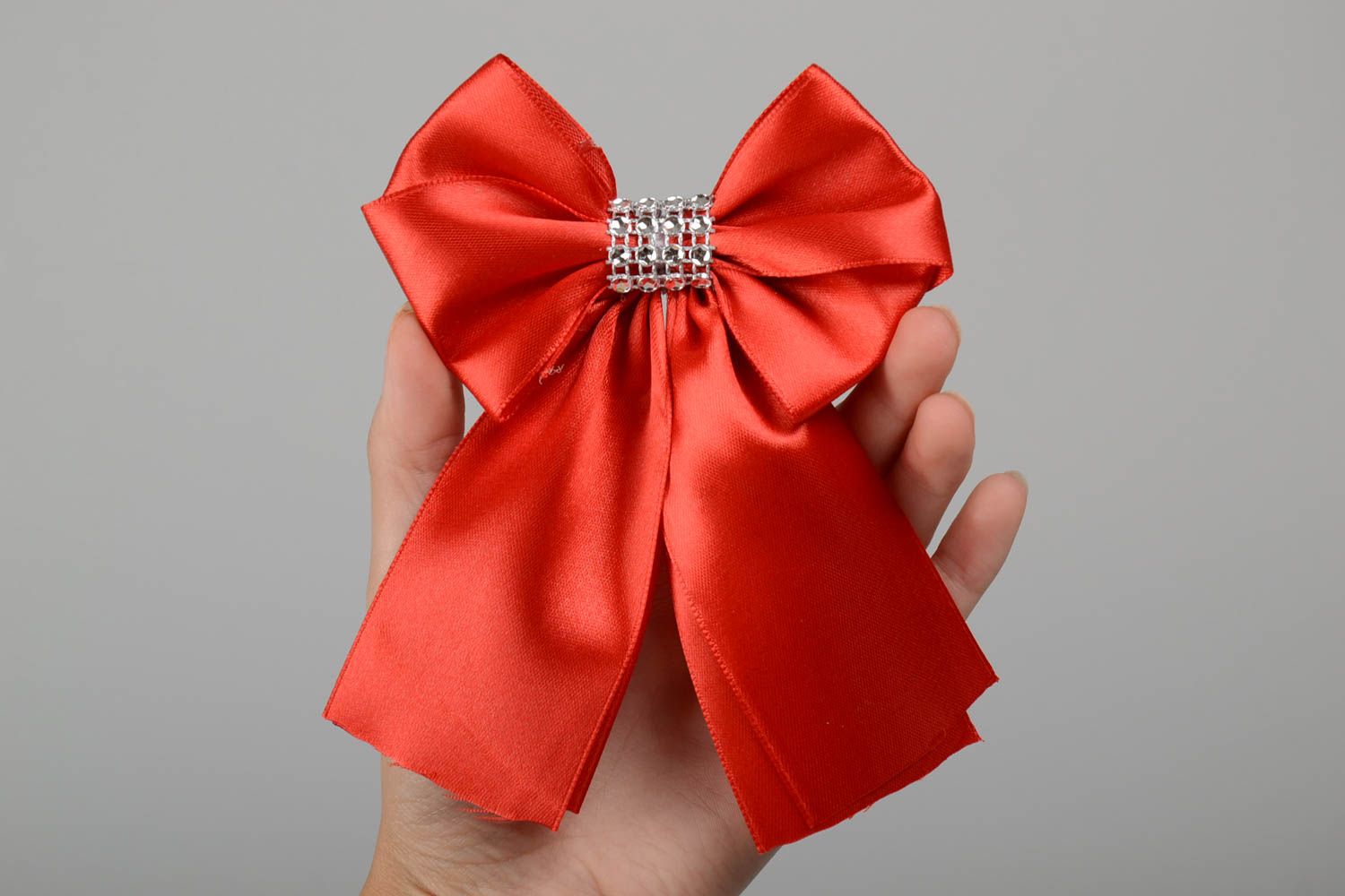 Beautiful handmade design satin ribbon bow for interior decor wedding accessory photo 5