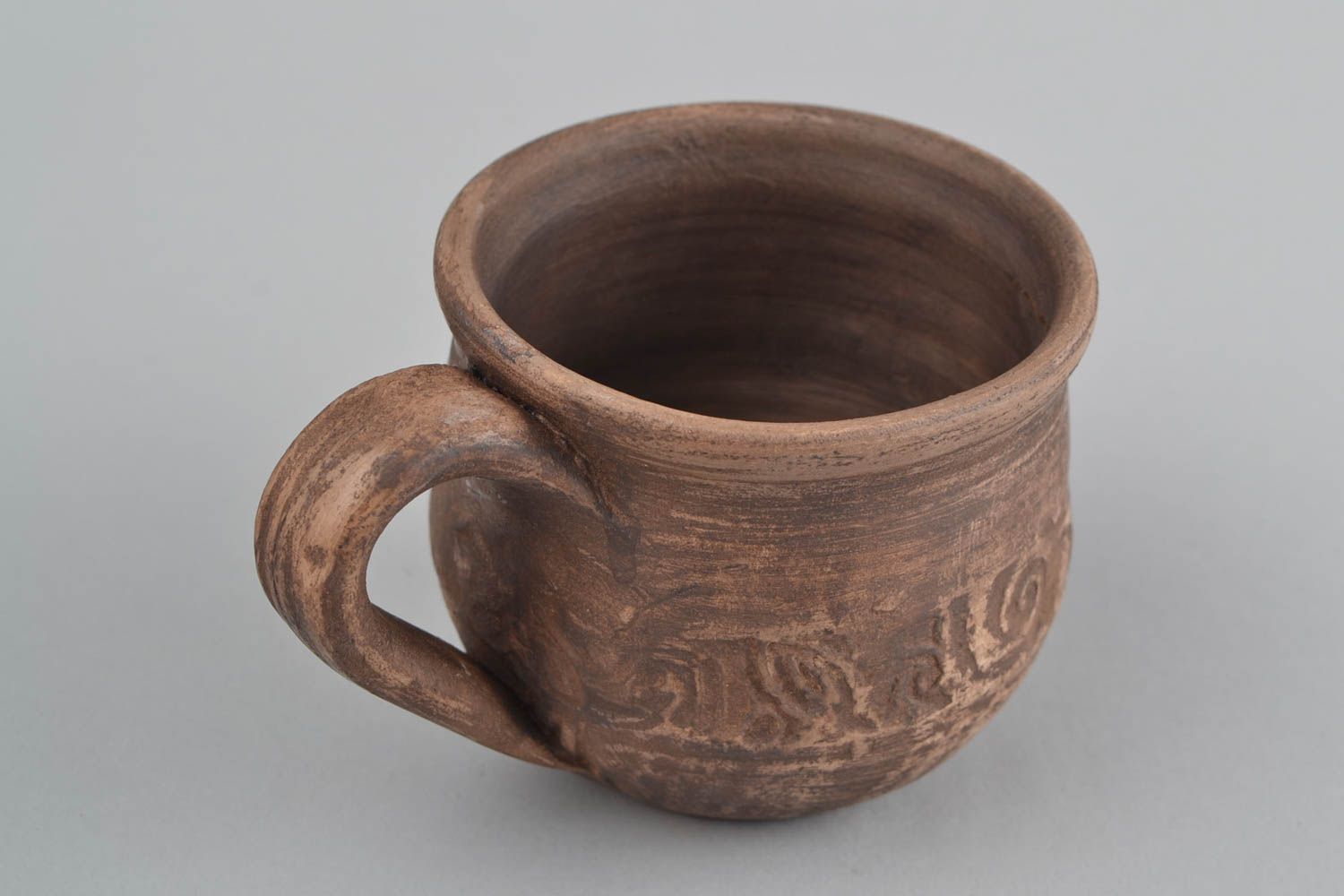 Taza cerámica hecha a mano baja bonita original para té o café n400 ml foto 3