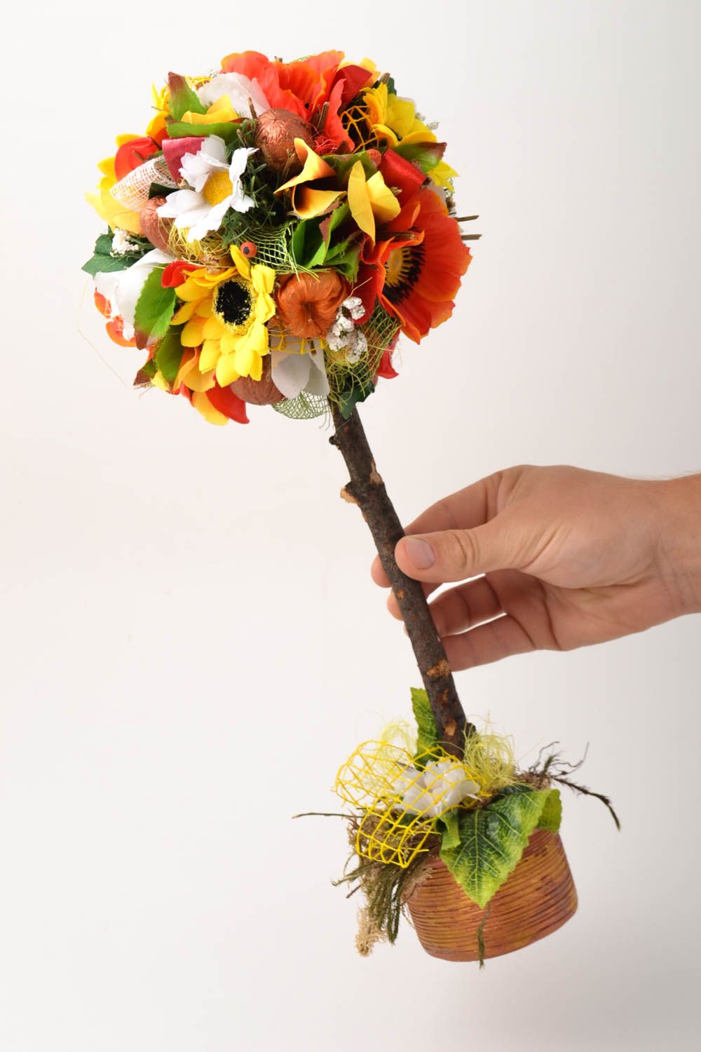 Arbre décoratif fait main Topiaire artificiel floral original Déco maison photo 5
