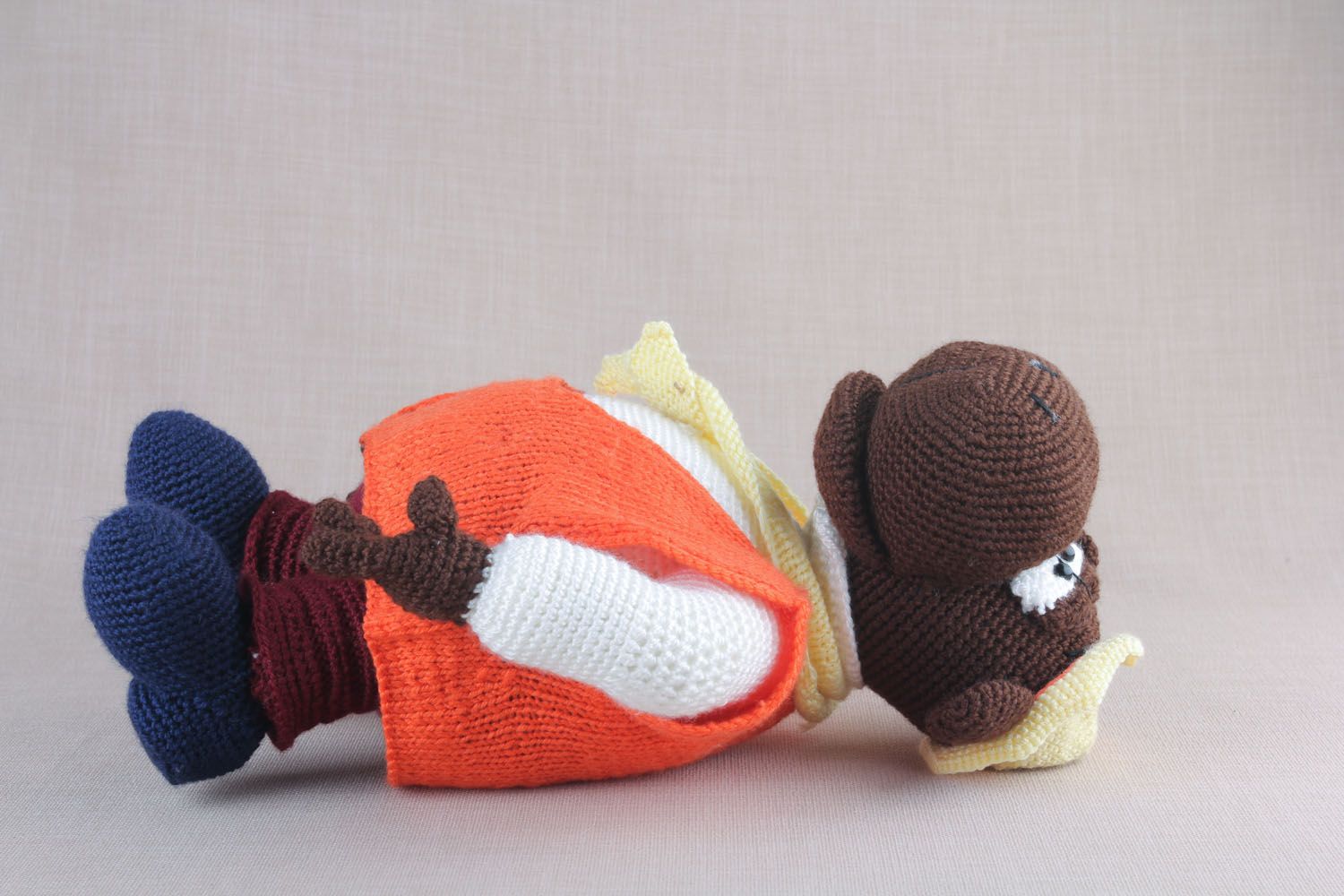 Soft knitted toy Hippopotamus photo 4