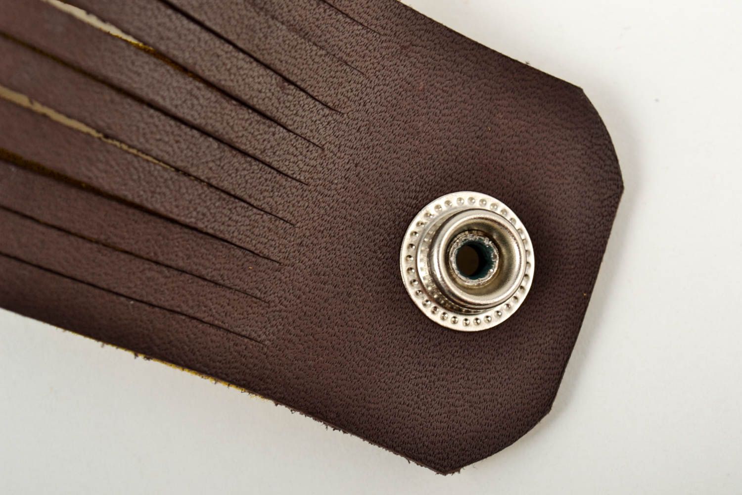 Pulsera original hecha a mano accesorio de moda bisutería fina de cuero inusual foto 5