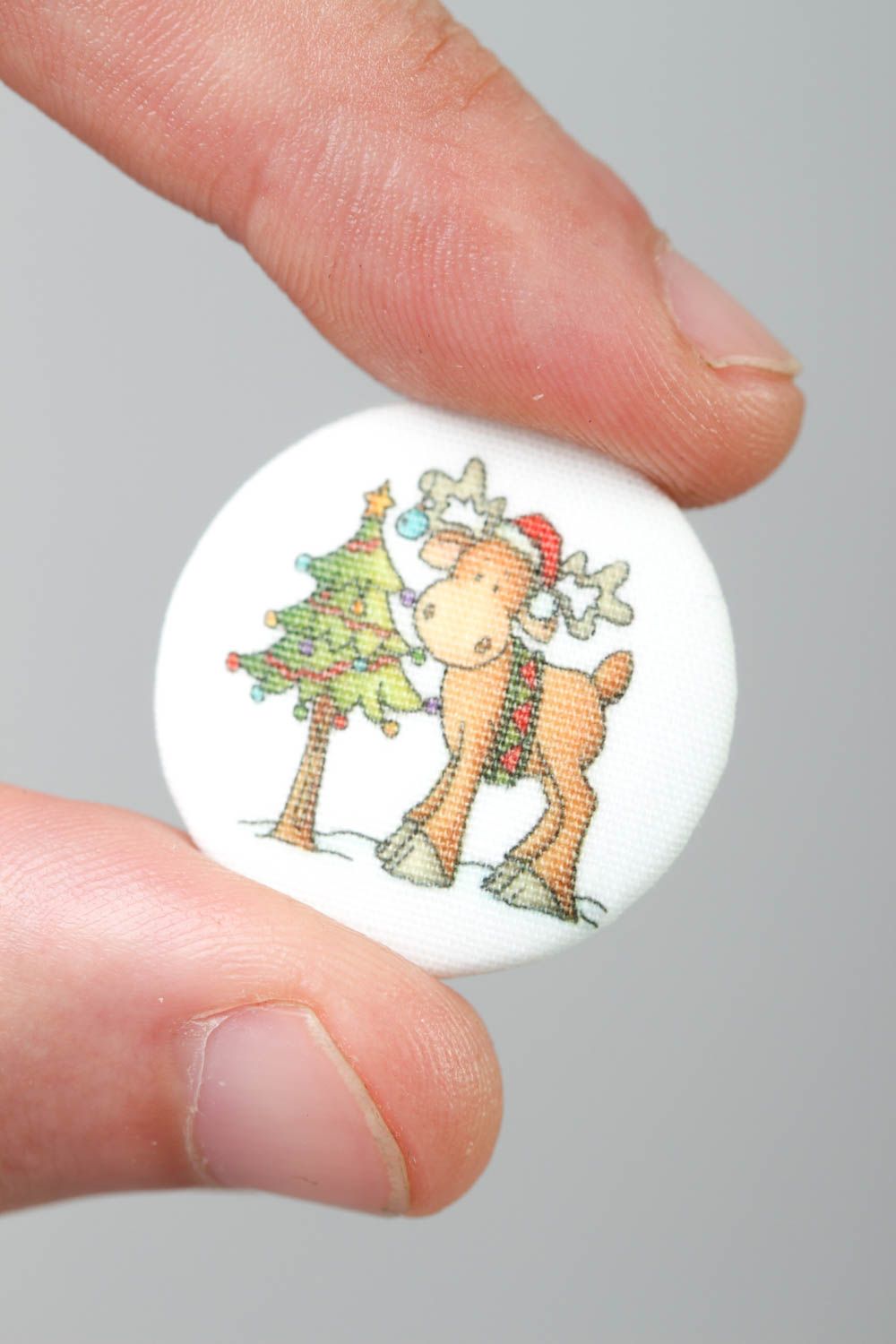 Botón de plástico artesanal accesorio para ropa botón infantil Ciervo navideño foto 5