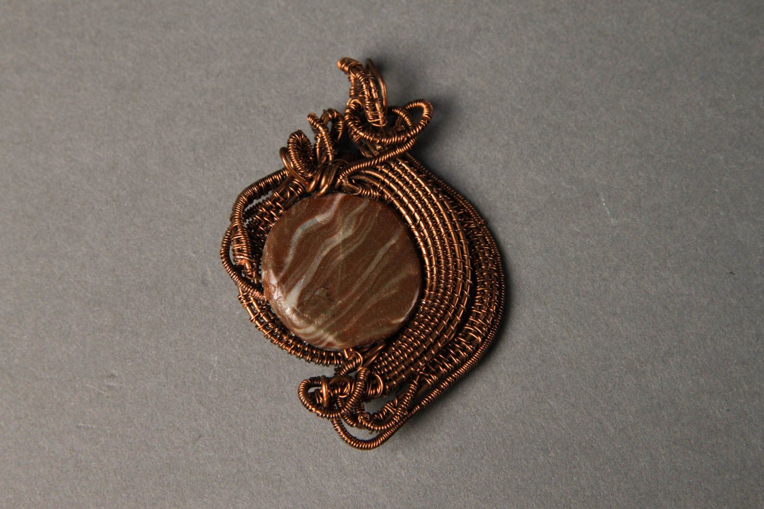 Beautiful handmade copper pendant wire wrap pendant necklace gifts for her photo 3