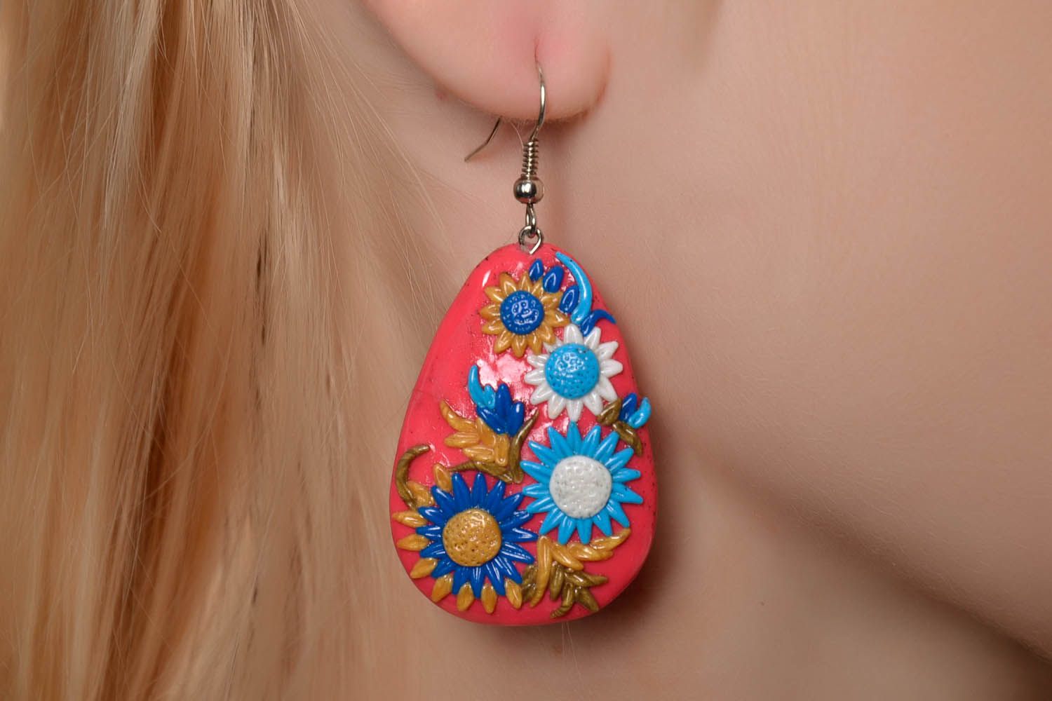 Earrings made of polymer clay photo 4