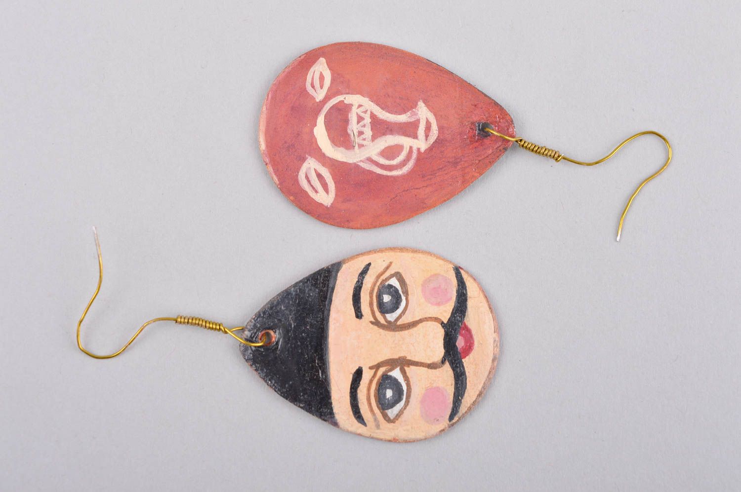 Ohrringe für Damen handmade Schmuck aus Ton Modeschmuck Ohrringe originell foto 5