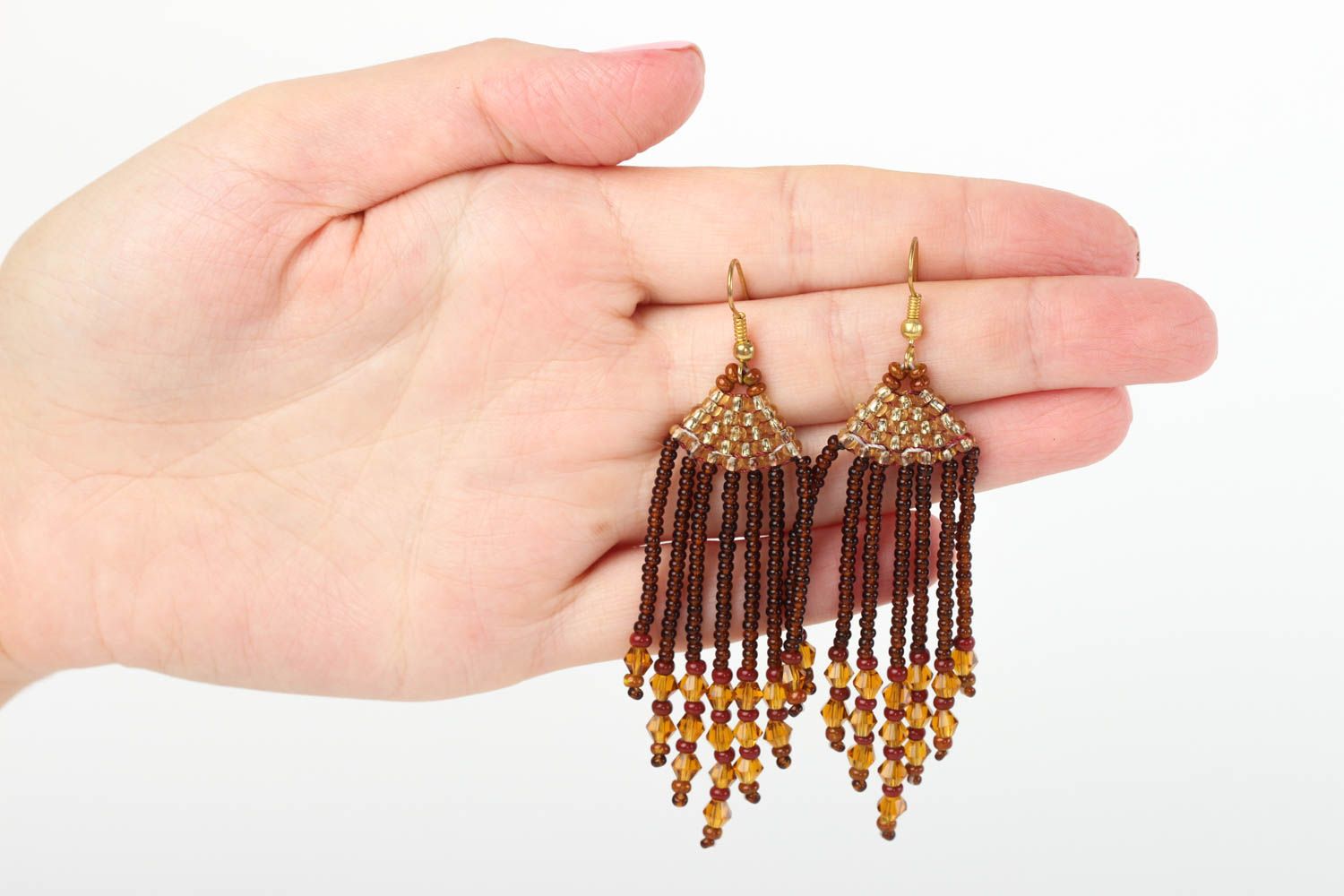 Handmade beautiful earrings stylish earrings with natural stone cute jewelry photo 5