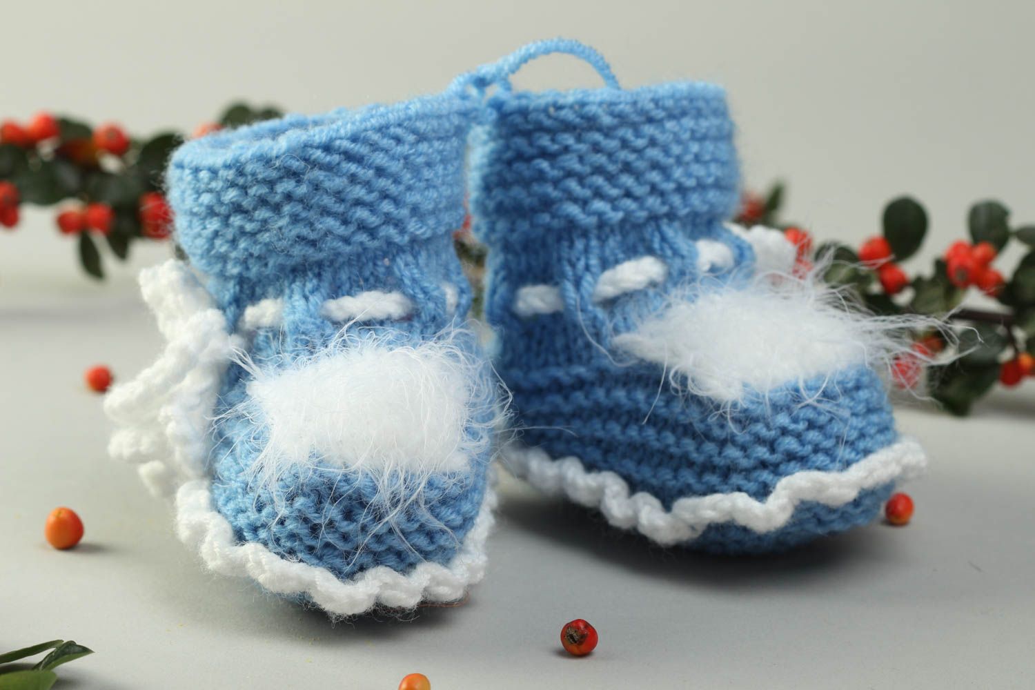 Handmade erste Schuhe für Baby gehäkelte Babyschuhe Geschenk für Kleinkinder foto 1