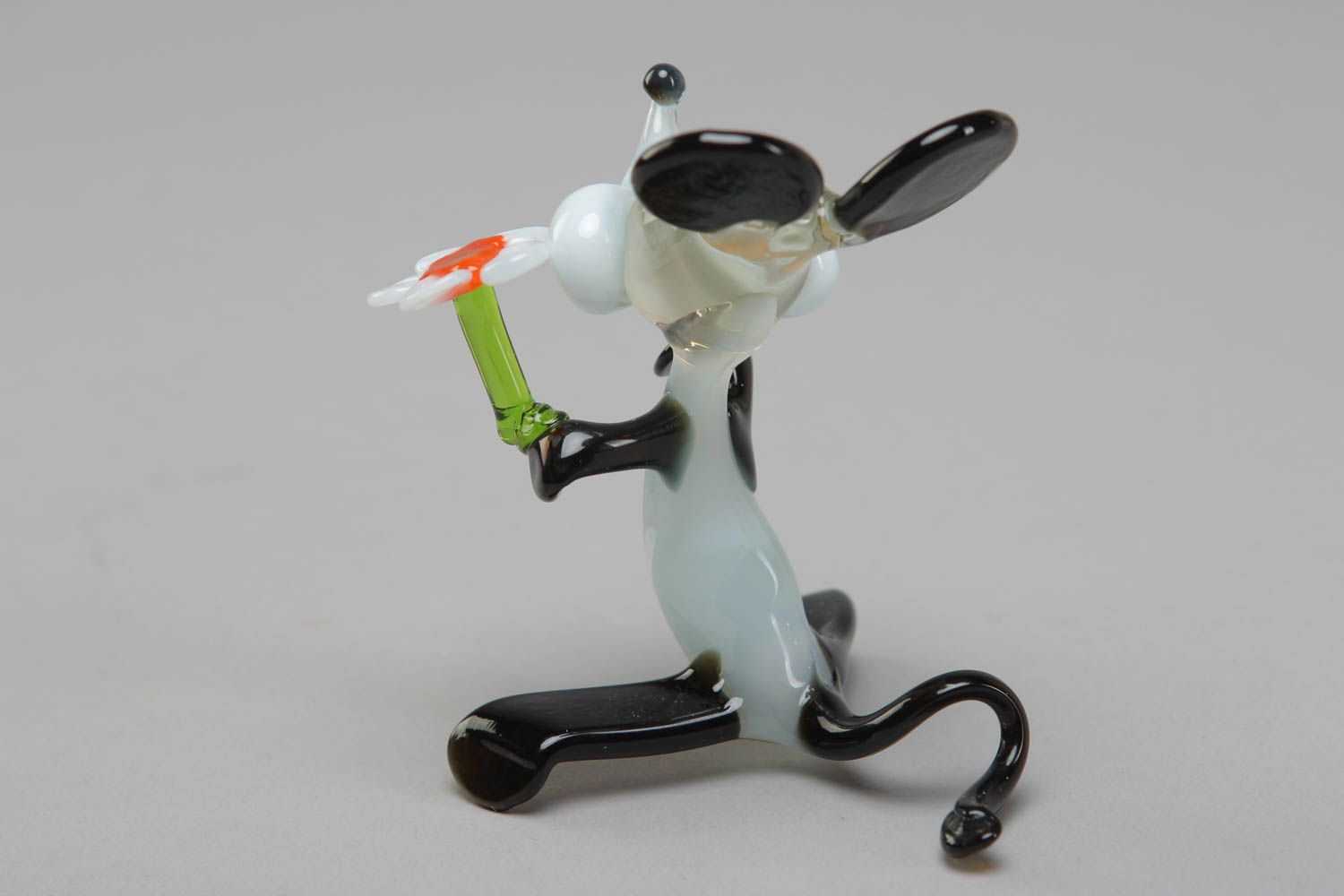 Lampwork glass figurine of mouse photo 3