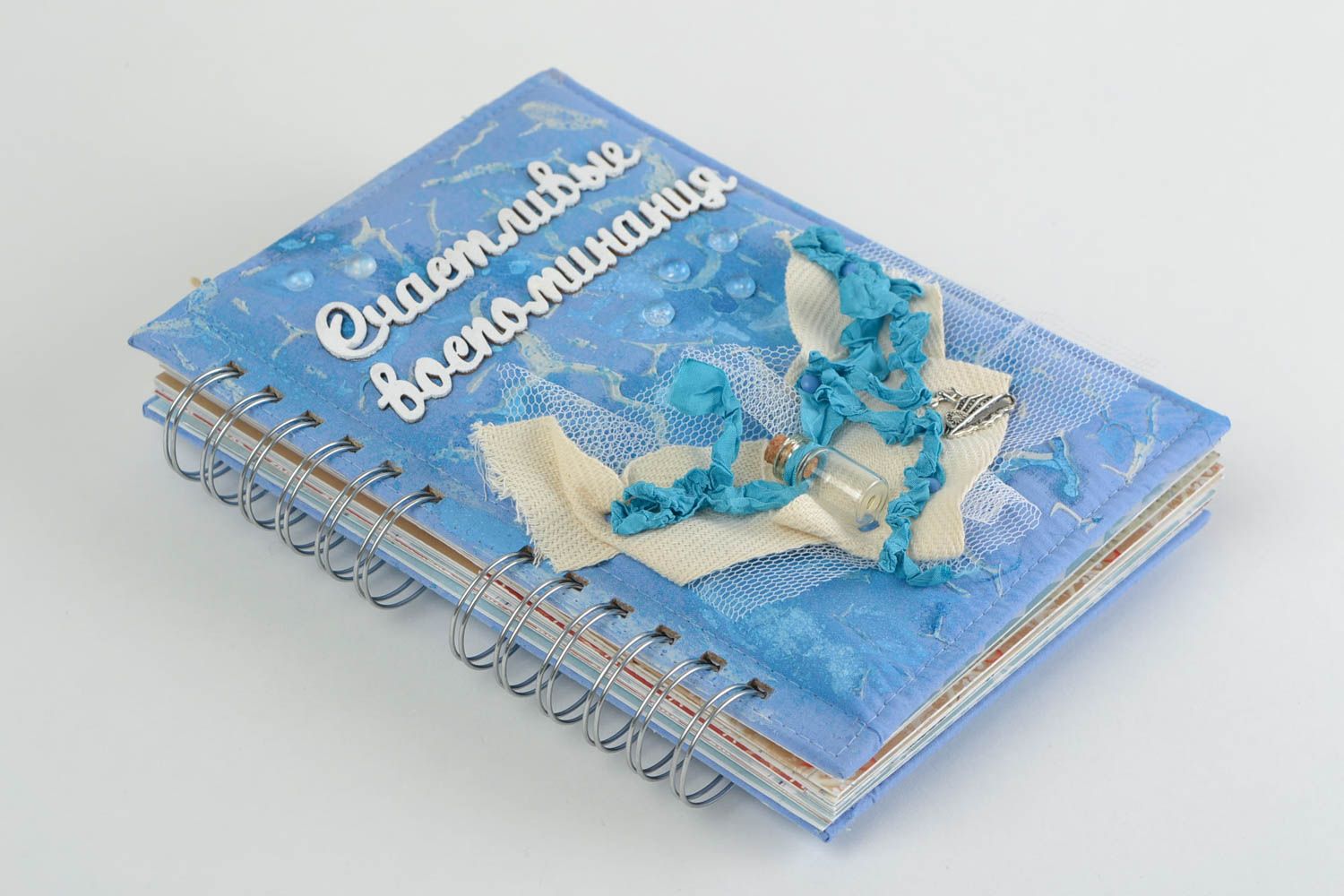 Album scrap de voyage fait main design original en forme de livre créatif décoré photo 1