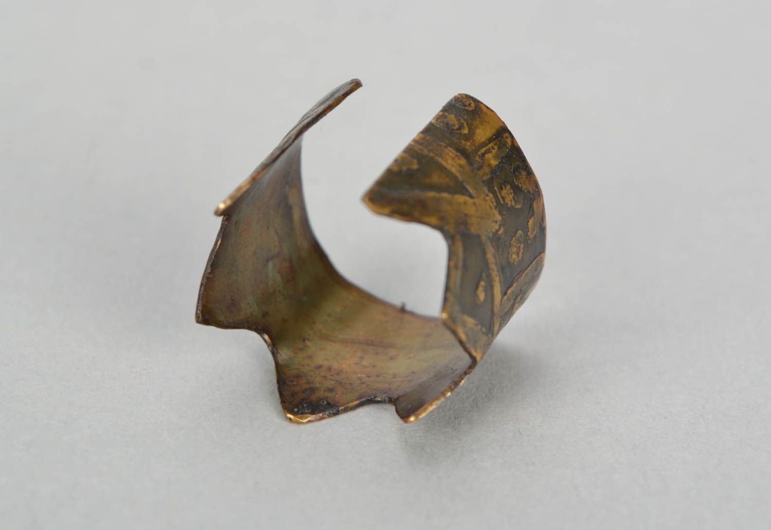 Handgemachter Ring aus Kupfer Krone foto 5