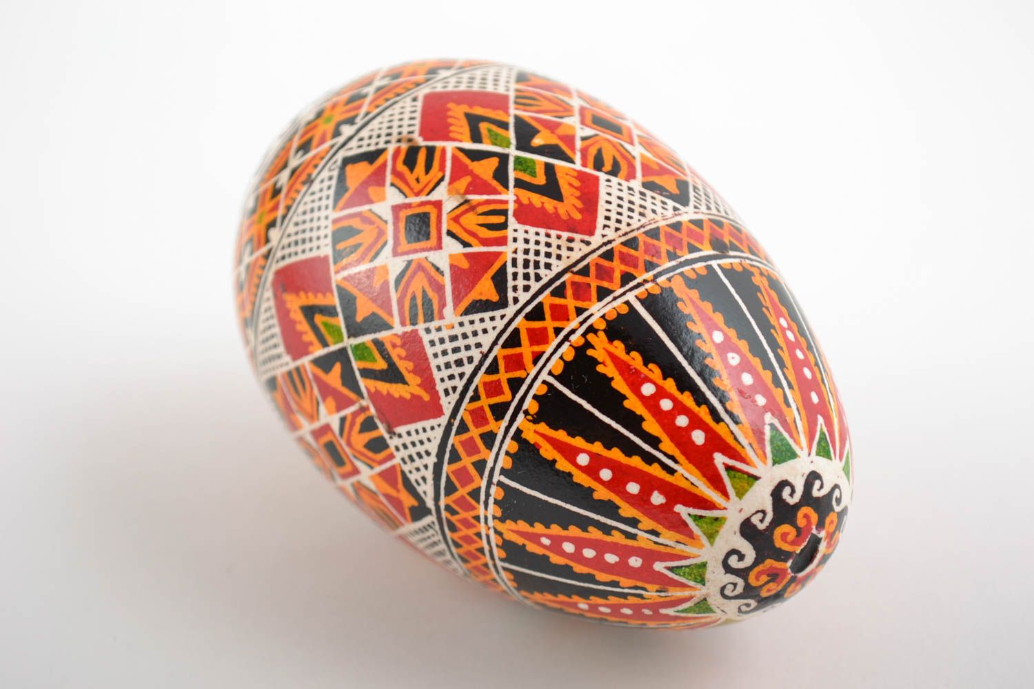 Huevo de Pascua de ganso pintado con arcílicos artesanal grande foto 5