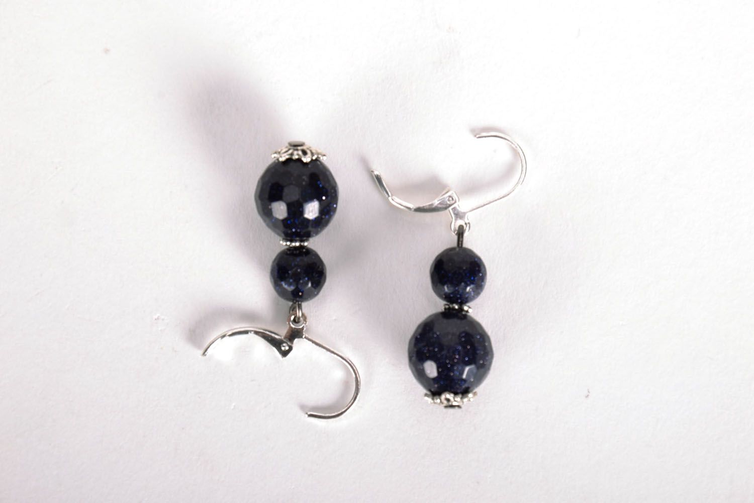 Homemade black earrings photo 3