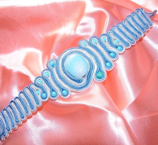 Handgemachtes Armband in Soutache Technik  foto 1