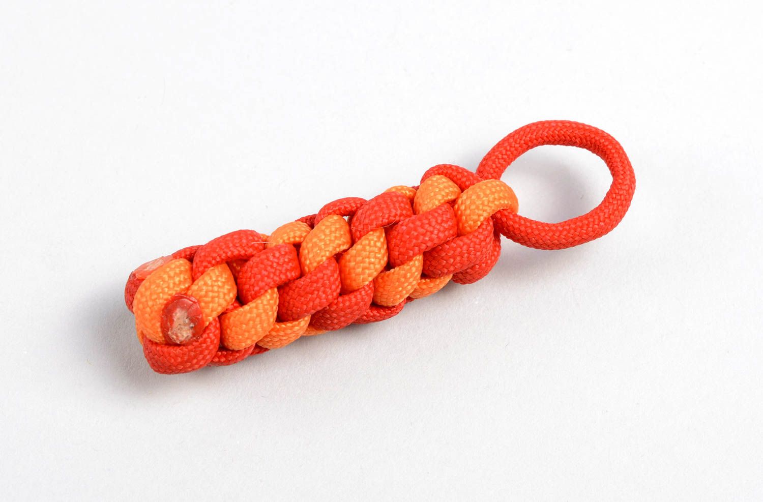 Handmade Paracord Schlüsselanhänger orange Frauen Accessoire Schlüssel Schmuck  foto 1